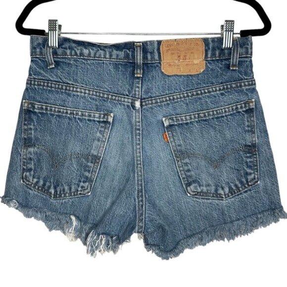 Levi’s Vintage Orange Tab Cutoff Denim Shorts 80s Size 30 - Picture 1 of 14